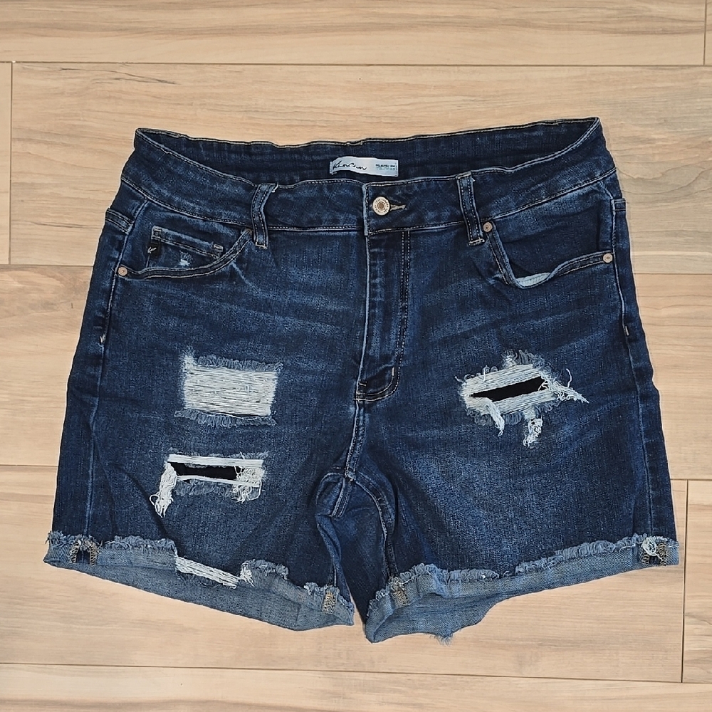Maurices Blue Casual Distressed Jean Shorts